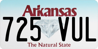 AR license plate 725VUL