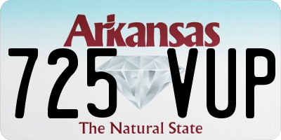 AR license plate 725VUP
