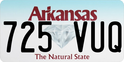 AR license plate 725VUQ