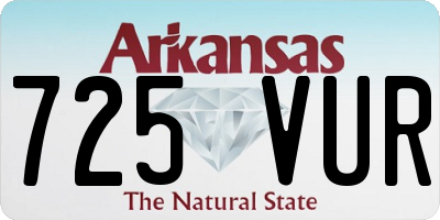 AR license plate 725VUR