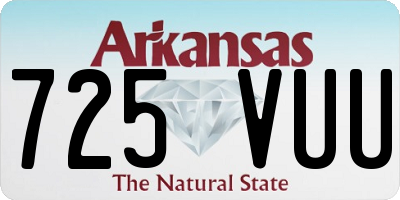AR license plate 725VUU