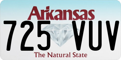 AR license plate 725VUV