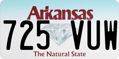 AR license plate 725VUW