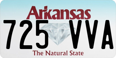 AR license plate 725VVA