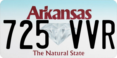 AR license plate 725VVR