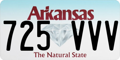 AR license plate 725VVV