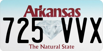 AR license plate 725VVX