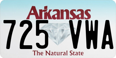AR license plate 725VWA