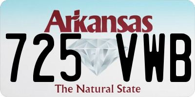 AR license plate 725VWB