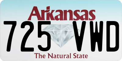 AR license plate 725VWD