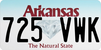 AR license plate 725VWK