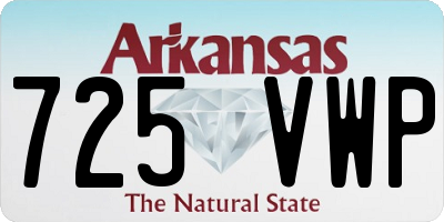 AR license plate 725VWP