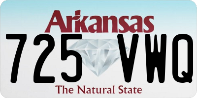 AR license plate 725VWQ