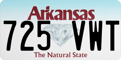 AR license plate 725VWT