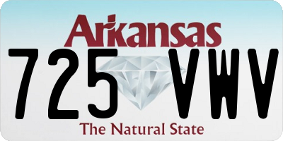 AR license plate 725VWV