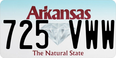 AR license plate 725VWW