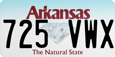 AR license plate 725VWX