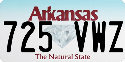 AR license plate 725VWZ
