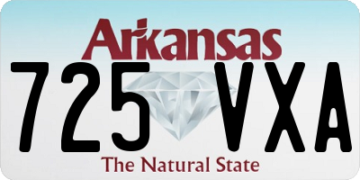 AR license plate 725VXA