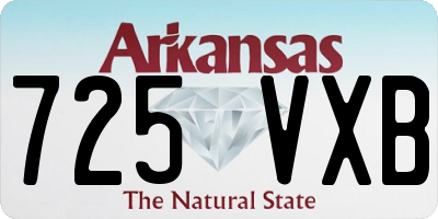 AR license plate 725VXB