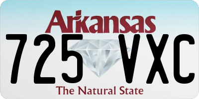 AR license plate 725VXC