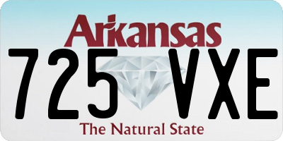 AR license plate 725VXE
