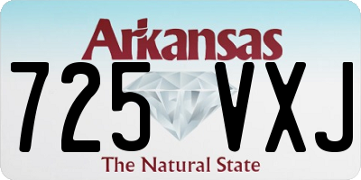 AR license plate 725VXJ