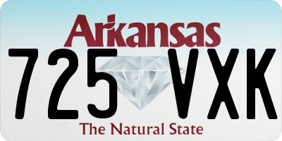 AR license plate 725VXK