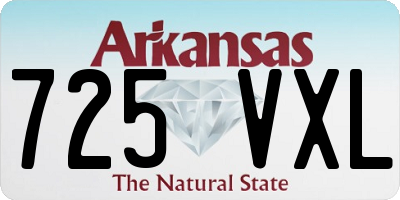 AR license plate 725VXL