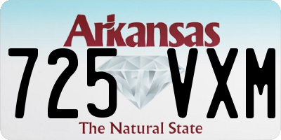 AR license plate 725VXM