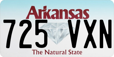 AR license plate 725VXN