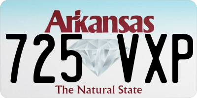 AR license plate 725VXP