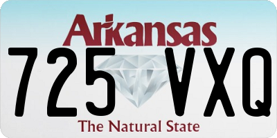 AR license plate 725VXQ