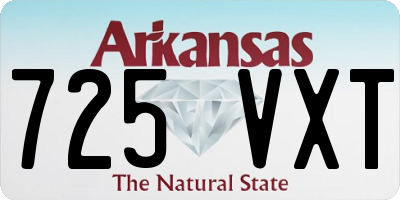 AR license plate 725VXT