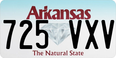 AR license plate 725VXV