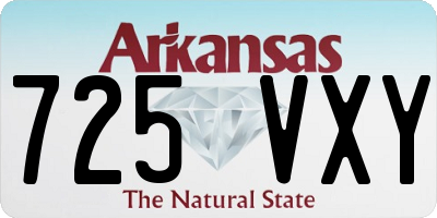 AR license plate 725VXY