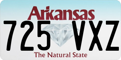 AR license plate 725VXZ