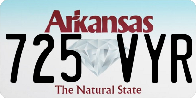 AR license plate 725VYR