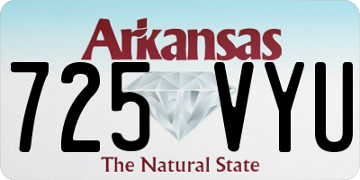 AR license plate 725VYU