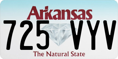 AR license plate 725VYV