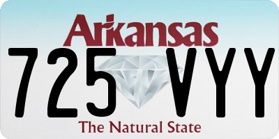 AR license plate 725VYY