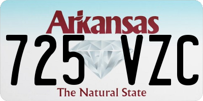 AR license plate 725VZC