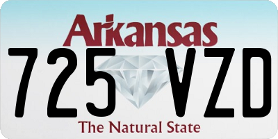 AR license plate 725VZD