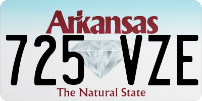 AR license plate 725VZE
