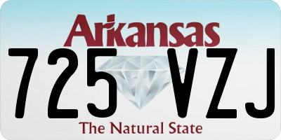 AR license plate 725VZJ
