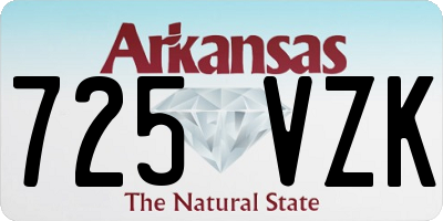 AR license plate 725VZK