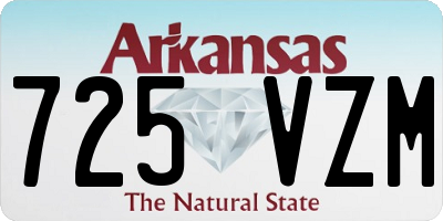 AR license plate 725VZM
