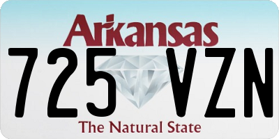 AR license plate 725VZN