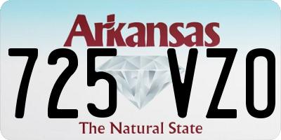 AR license plate 725VZO