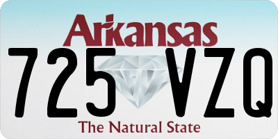 AR license plate 725VZQ